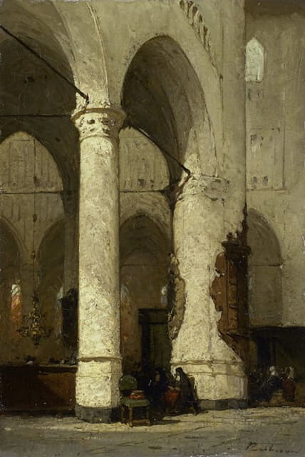 Johannes Bosboom - Interior of the ‘Hooglandse’ Church, Leiden