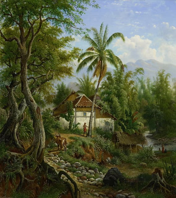 Maurits E.H.R. van den Kerkhoff - Indisch landschap