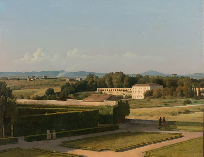 Michel-Martin Drolling - View of the Gardens of Villa Medici
