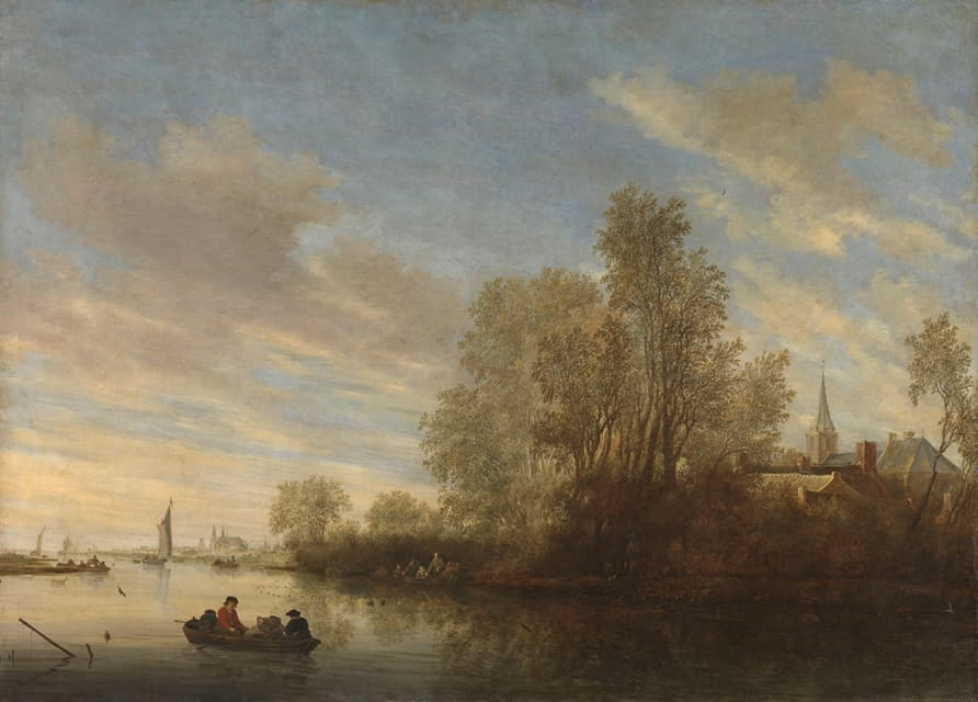 Salomon van Ruysdael - River view near Deventer