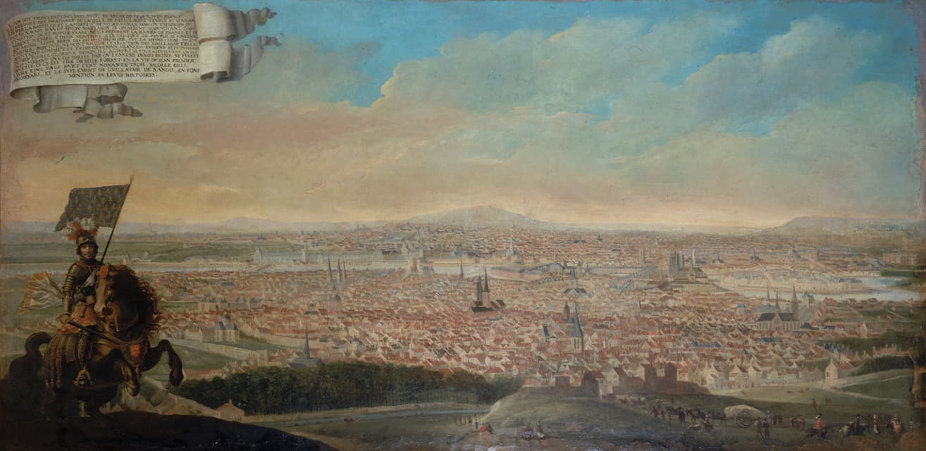 巴黎骑手的景色与佩平·德埃萨特的马术肖像