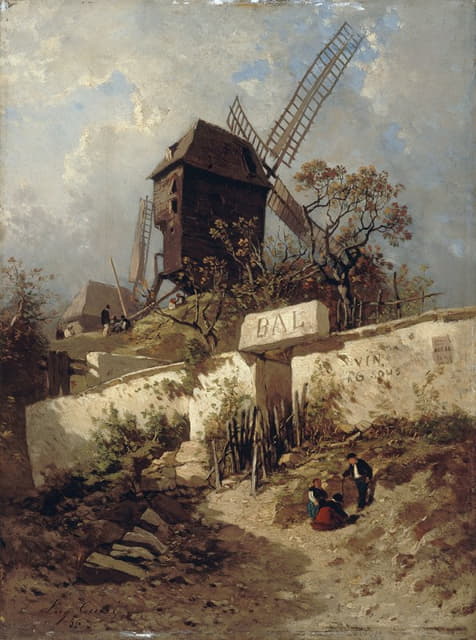 Eugène Ciceri - Le Moulin de la Galette à Montmartre