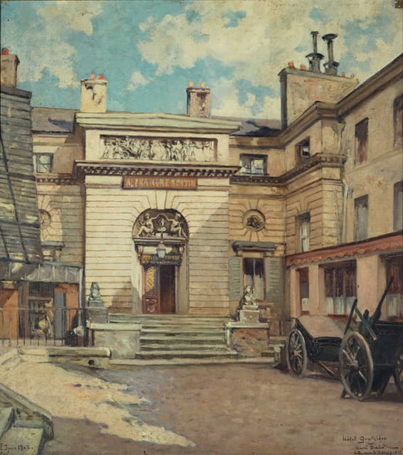 Henri Dabadie - La cour de l’Hôtel Gouthière, rue Pierre-Bullet