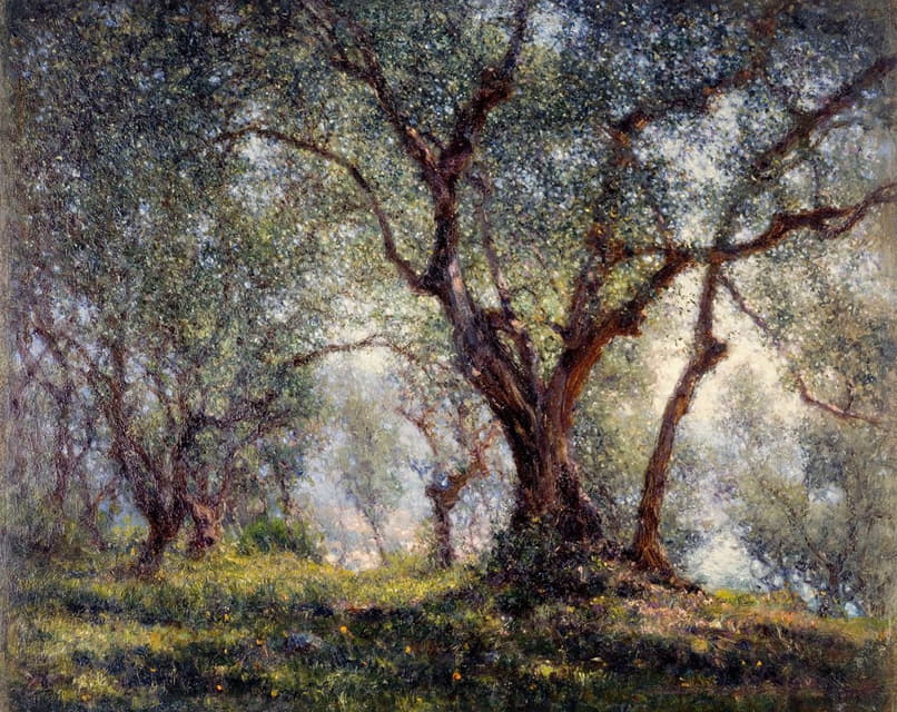 Henry Brokman - Les oliviers à Menton