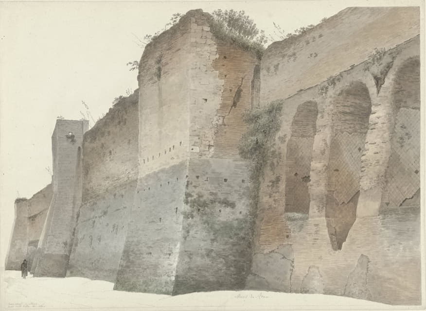 Josephus Augustus Knip - The Aurelian Wall in Rome