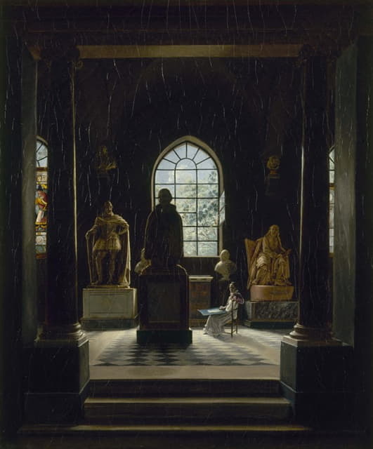 Léon-Mathieu Cochereau - La Salle du XVIIe siècle au musée des Monuments Français