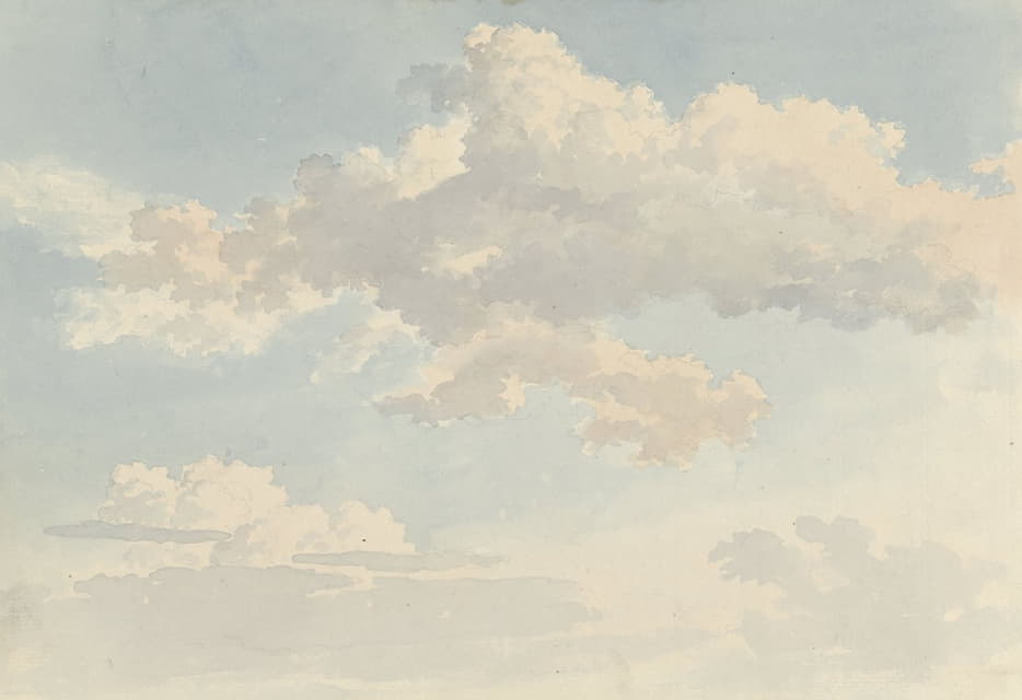 Abraham Teerlink - Wolken tegen blauwe lucht