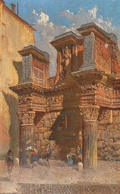 Alois Schönn - Rome, Columns in Torre dei Conti