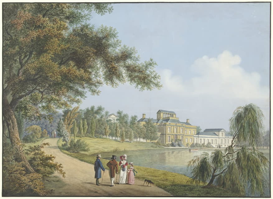 Cornelis de Kruyff - Gezicht op paleis Soestdijk