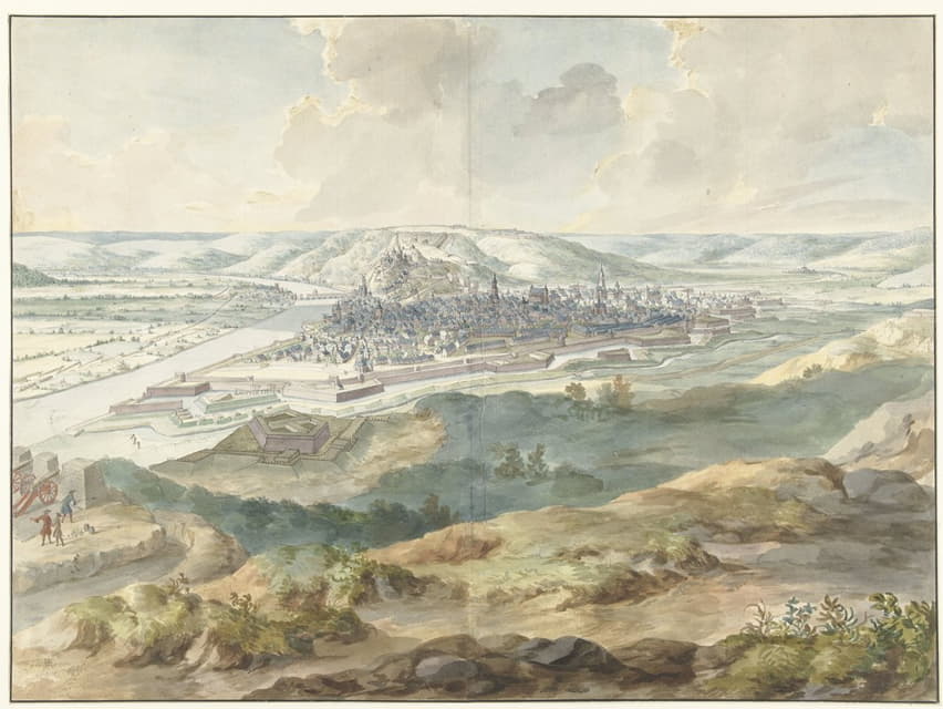 Dirk Maas - View of Namur from the East during the Siege of 1695