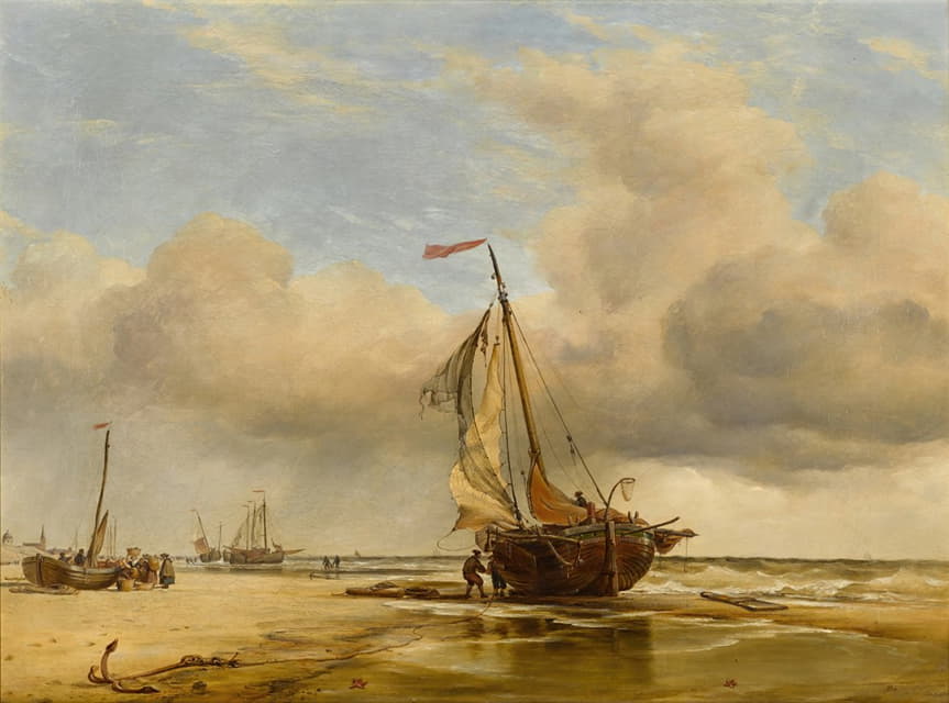 Edward William Cooke - On the Beach at Scheveningen, Holland
