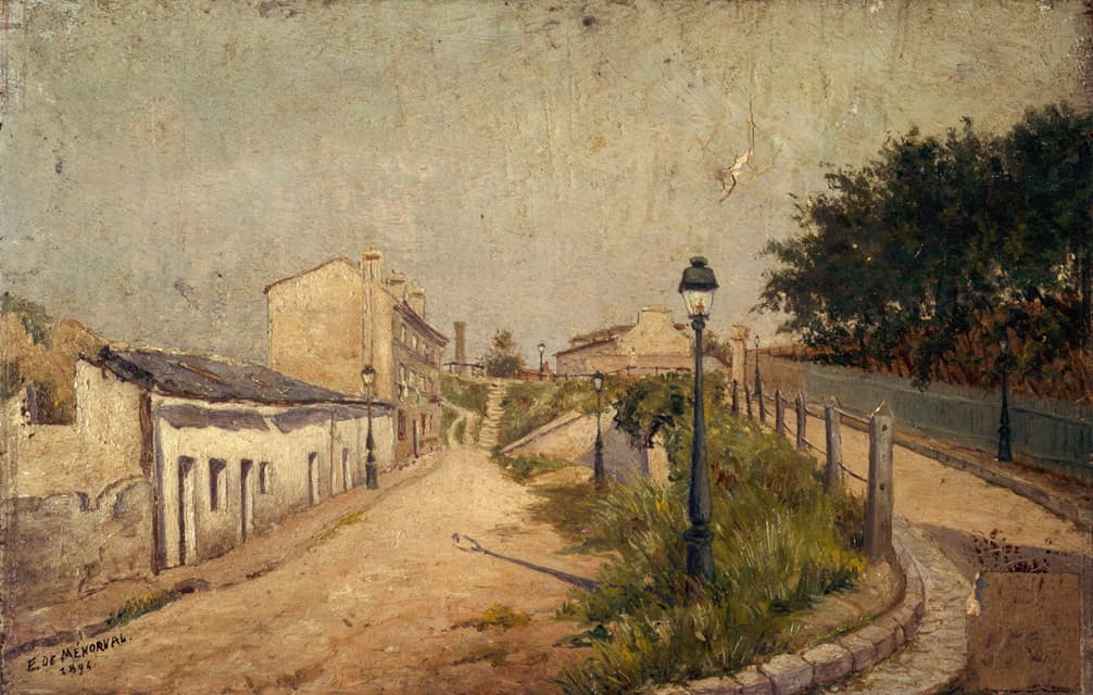 Eugène de Ménorval - La rue du Pot-au-Lait