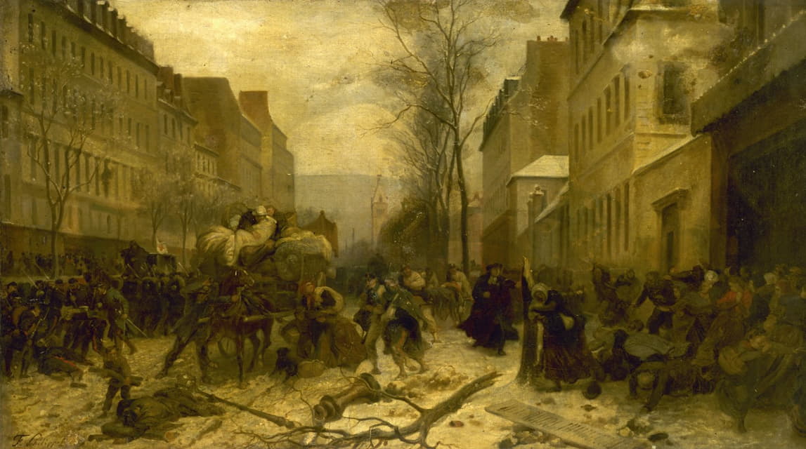 1871年1月普鲁士军队轰炸巴黎期间的奥尔良大道