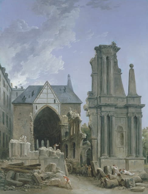 Hubert Robert - L’Eglise des Feuillants en démolition
