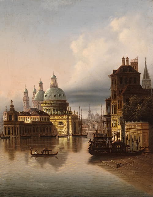 Johann Wilhelm Jankowsky - Capriccio, Venice, Scene on a Canal
