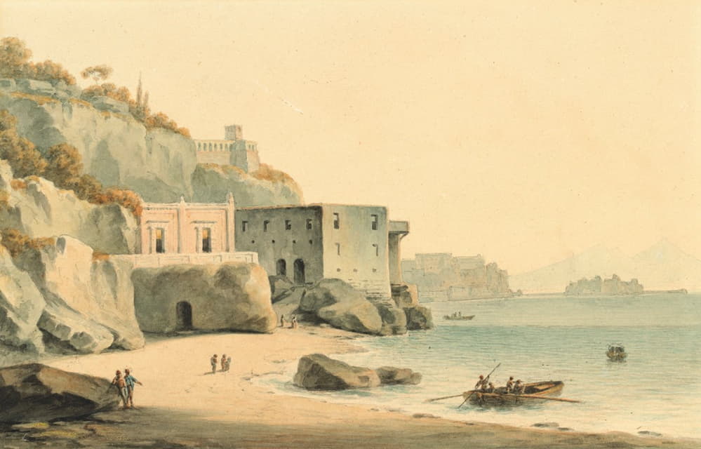 John Warwick Smith - The Bay of Naples, from the beach at Posillipo