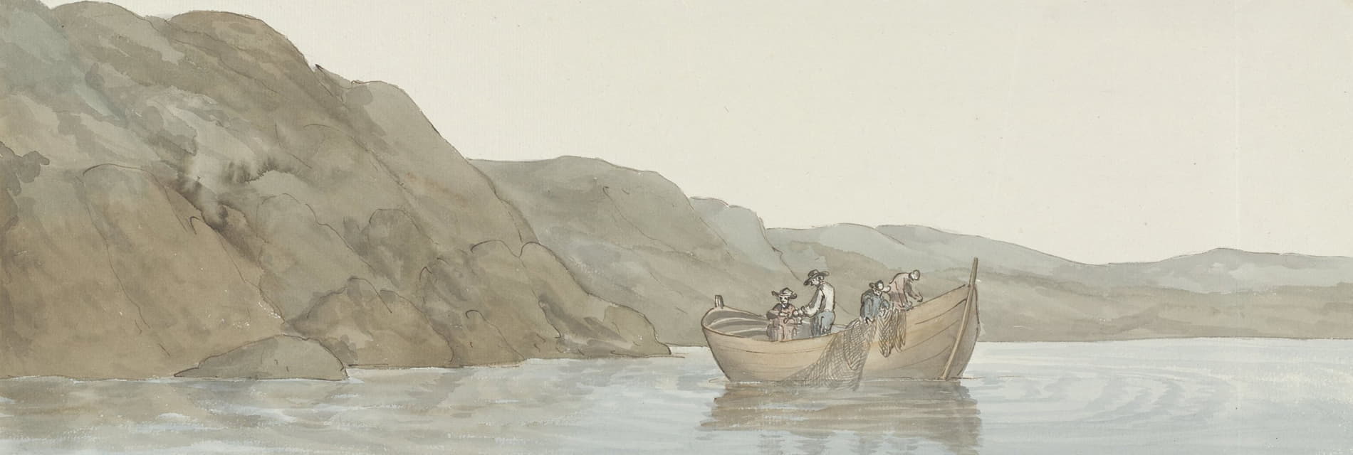 Abraham-Louis-Rodolphe Ducros - Gezicht op Kaap Paceco in Calabrië nabij de stad Scilla