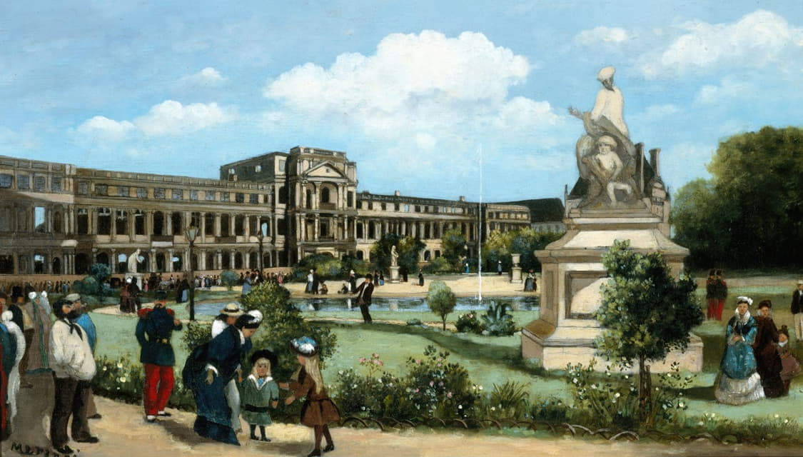 Pierre-François Marangé - Les ruines du palais des Tuileries, après l’incendie de 1871