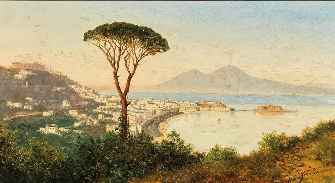 Albert August Zimmermann - Blick auf die Bucht von Neapel
