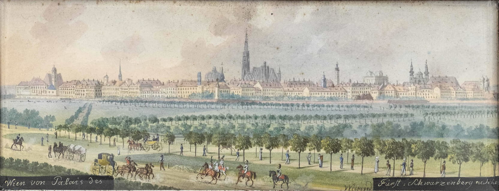 Balthasar Wigand - Wien vom Palais Schwarzenberg aus gesehen