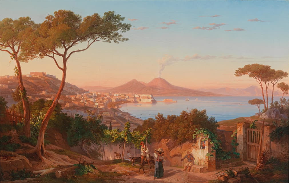 Carl Wilhelm Götzloff - Blick in die Bucht von Neapel