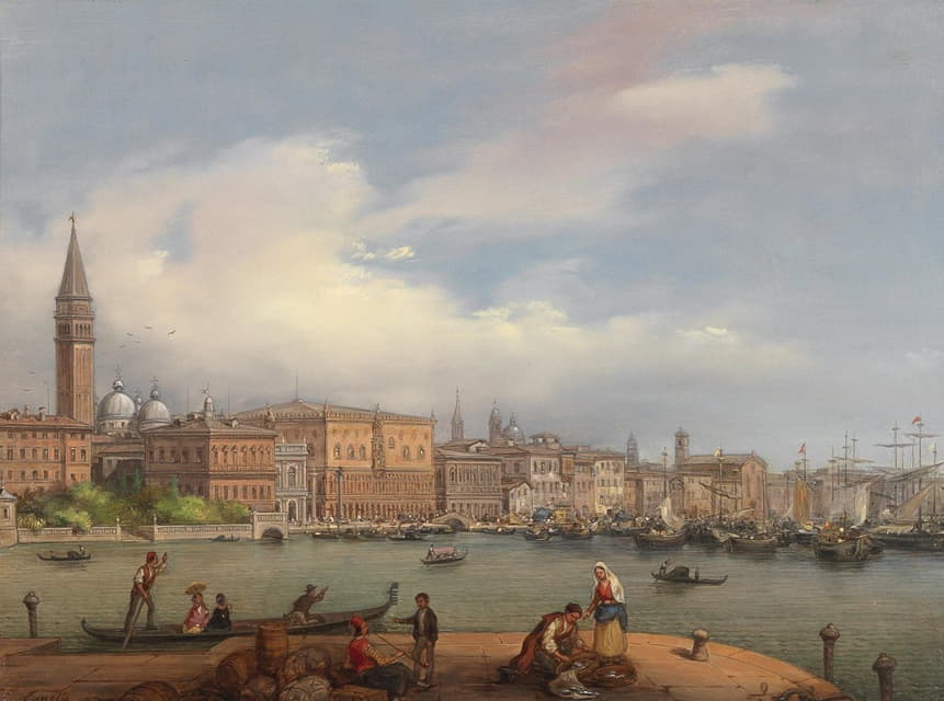 Carlo Canella - View of the Doge’s Palace from the Dogana in Venice