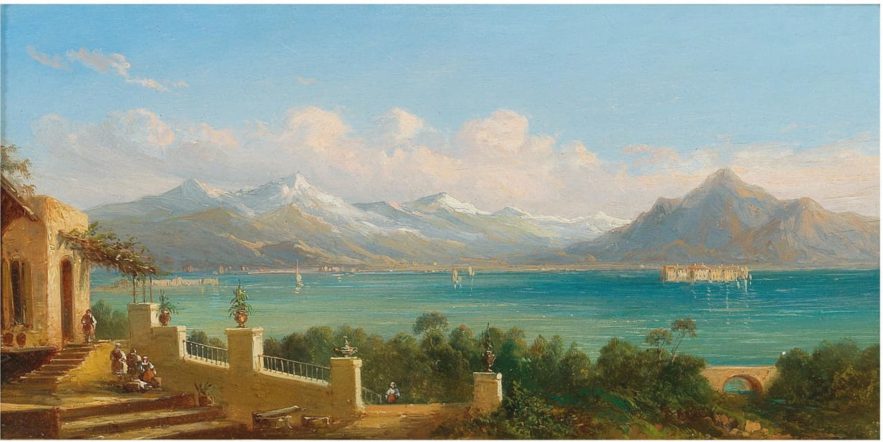 Ferdinand Bonheur - Motiv vom Lago Maggiore