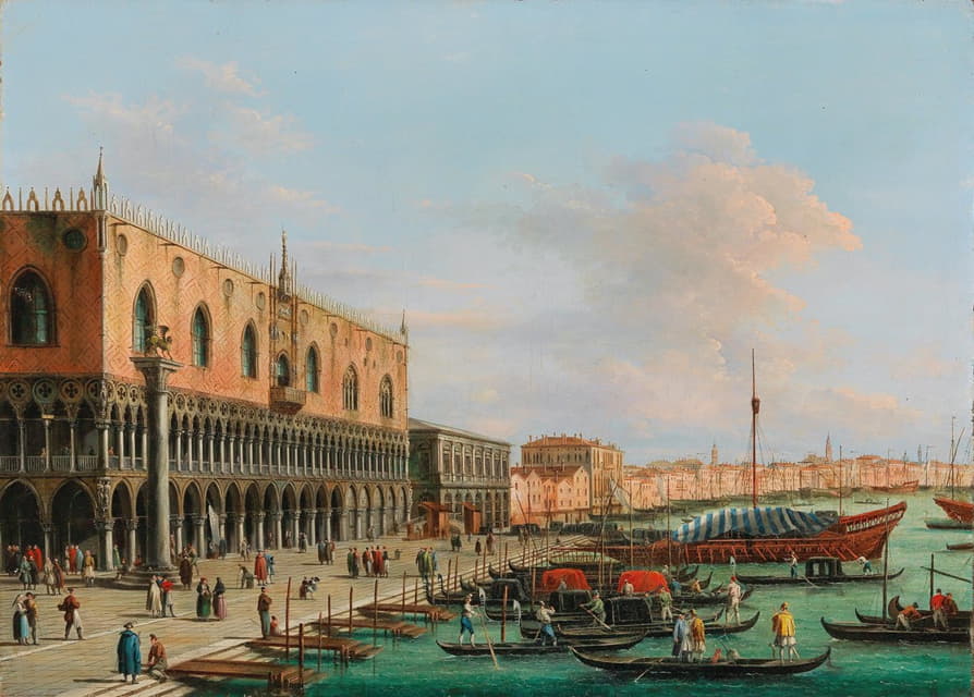 Giuseppe Bernardino Bison - The Palazzo Ducale and the Riva degli Schiavoni, Venice