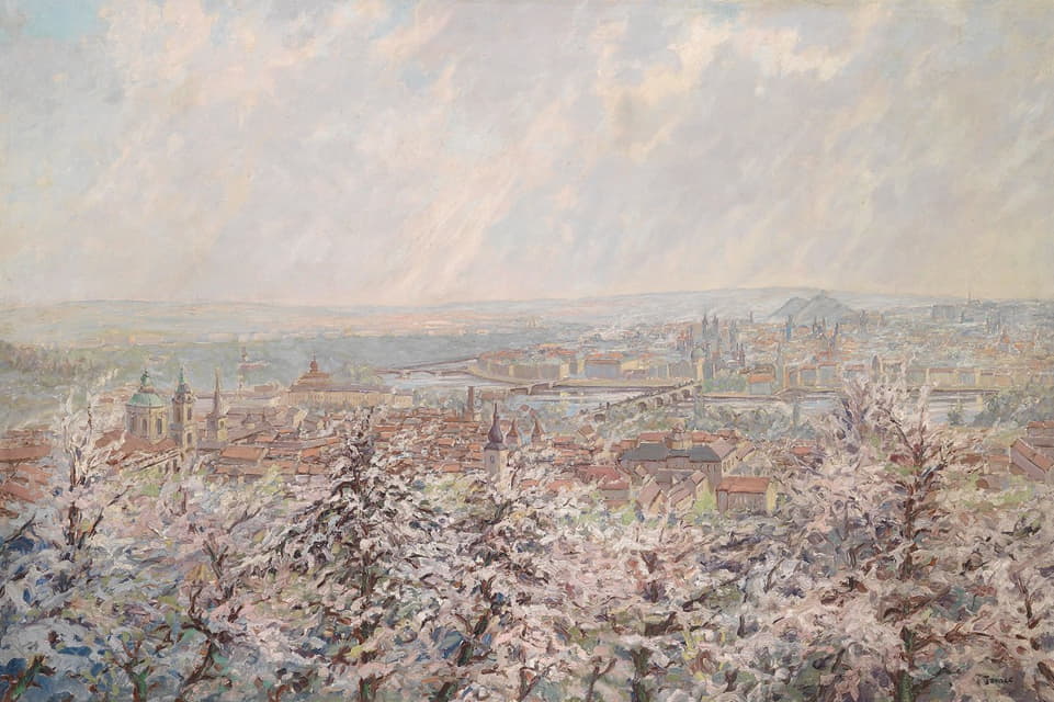 Heinrich Tomec - Panorama Prahy i Petrina