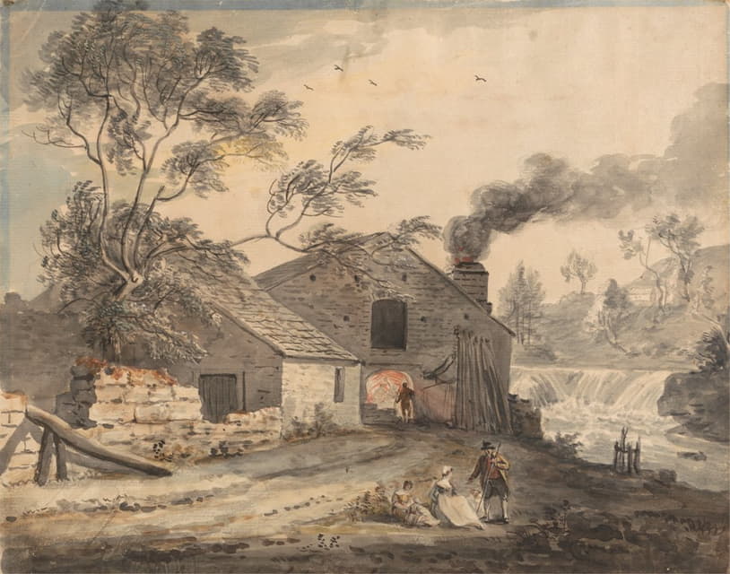 Paul Sandby - Iron Forge on the River Kent, Westmorland