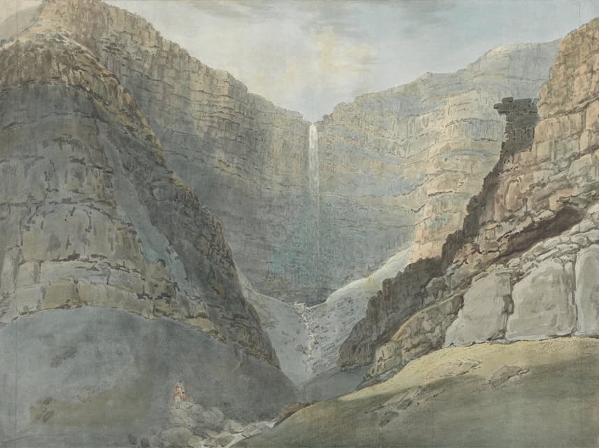 Samuel Davis - Rocky Gorge with a Waterfall