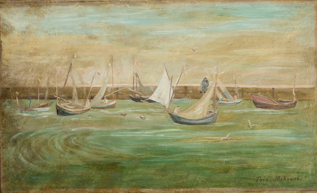 Tadeusz Makowski - Sailing boats