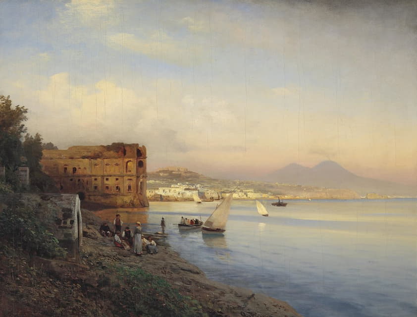 Albert Flamm - Blick auf die Bucht von Neapel