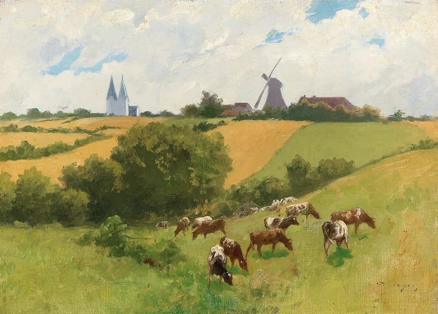 Hermann Seeger - Herd of Animals in a Summer Landscape