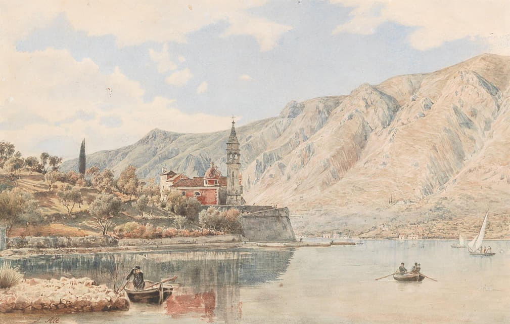 Jakob Alt - A view of Monte Pellegrino seen from Palermo