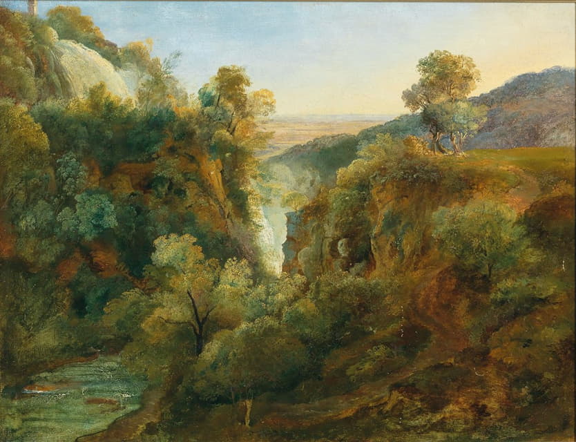Johann Nepomuk Rauch - Wasserfall bei Tivoli