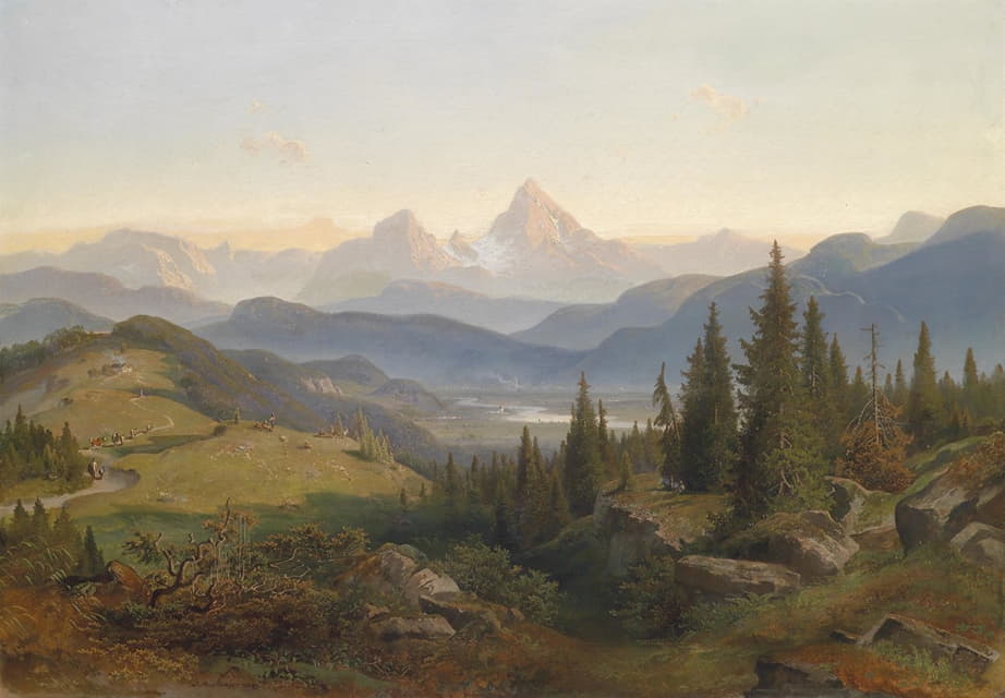 Josef Mayburger - Landschaft mit Watzmann