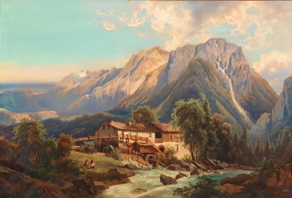 Josef Thoma - Mühle im Gebirge