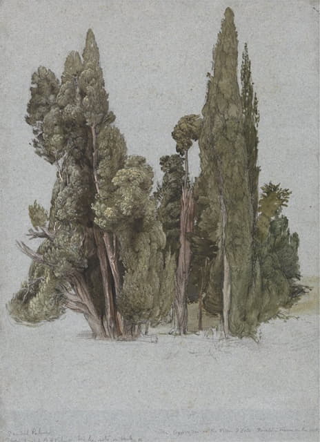 Samuel Palmer - The Cypresses at the Villa d’Este, Tivoli