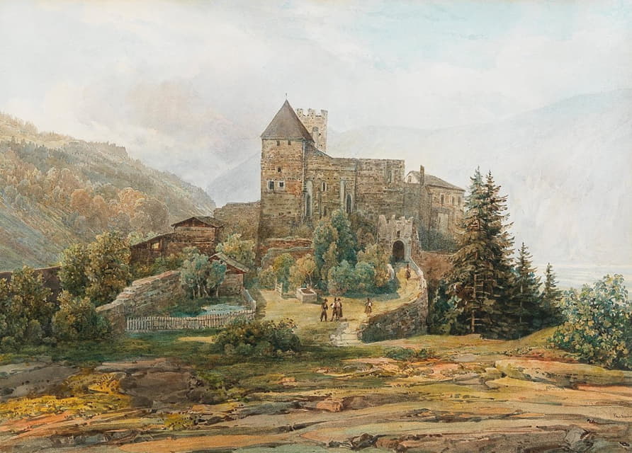 Thomas Ender - Trostburg Castle in the Eisack Valley in the South Tyrol