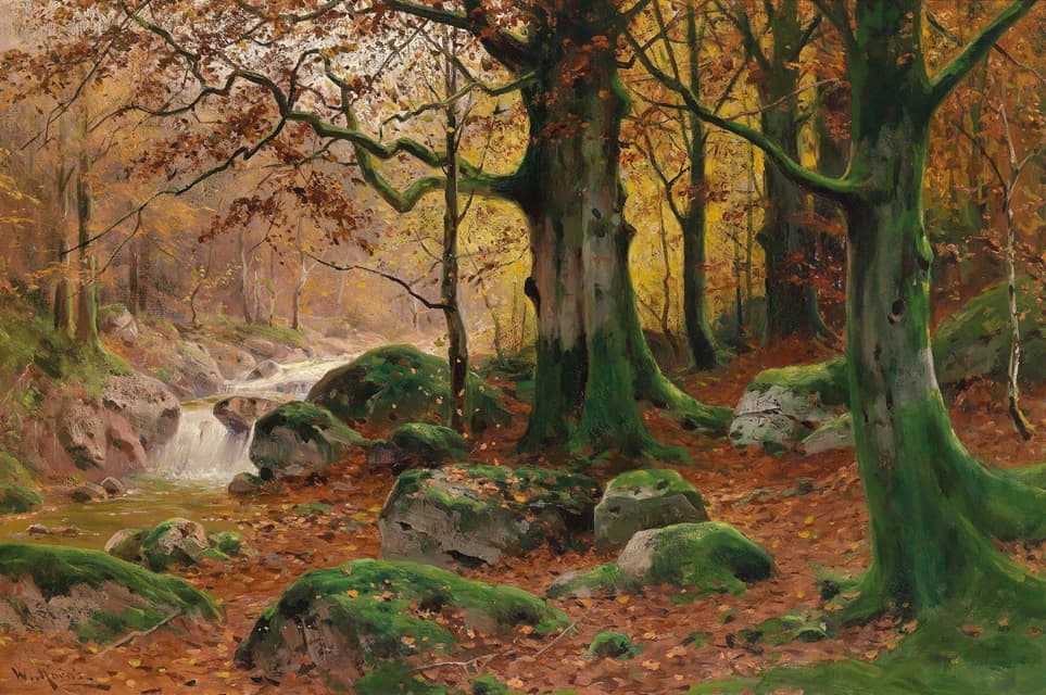 Walter Moras - Herbstliche Waldlandschaft