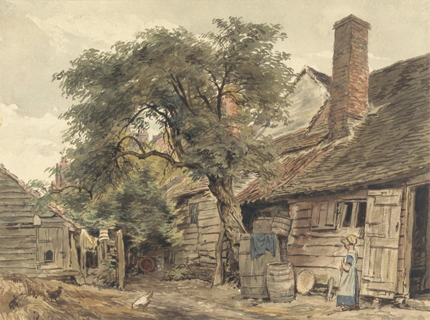 William Henry Hunt - Backyard of a Cottage