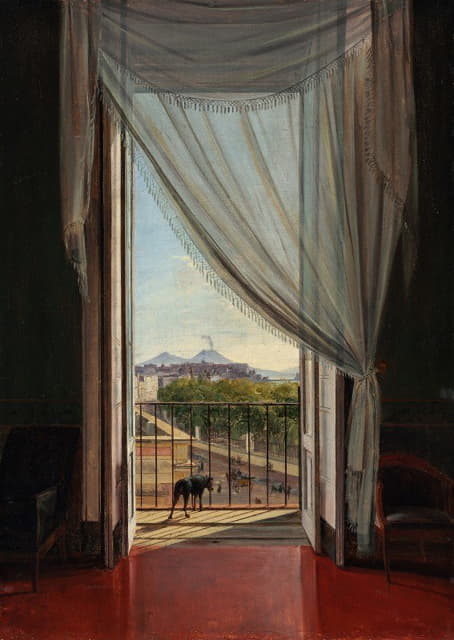 Franz Ludwig Catel - A View of Naples through a Window