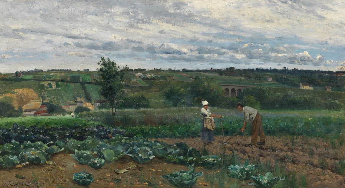 Johan Ericson - Landscape with Cabbage Patch, Concarneau