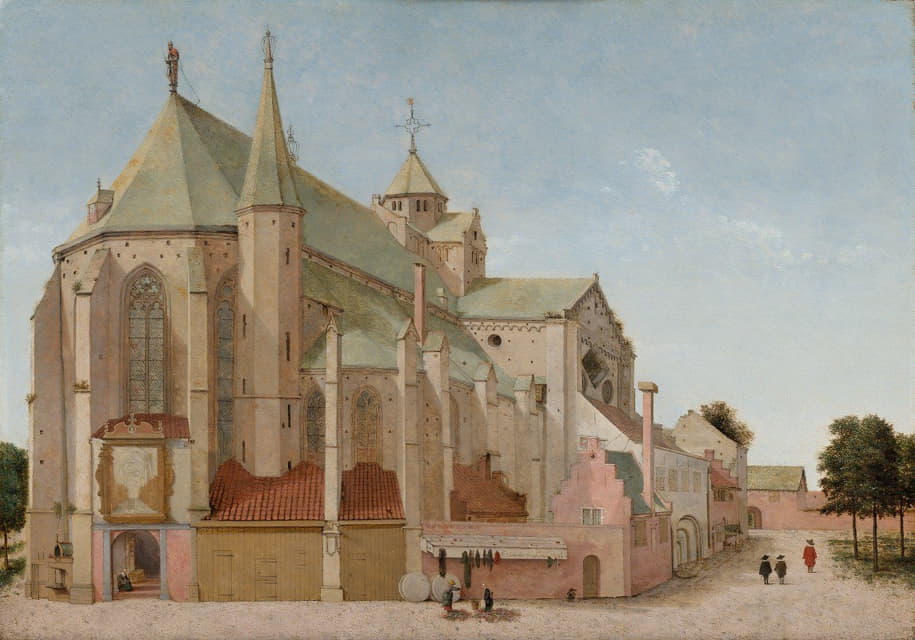 Pieter Jansz Saenredam - The Mariaplaats with the Mariakerk in Utrecht