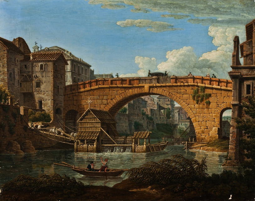 Antonio Aquaroni - Ponte Cestio In Rome