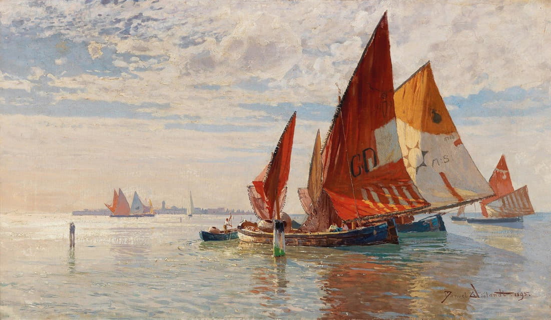 Manuel Wielandt - Fishermen In The Venetian Lagoon