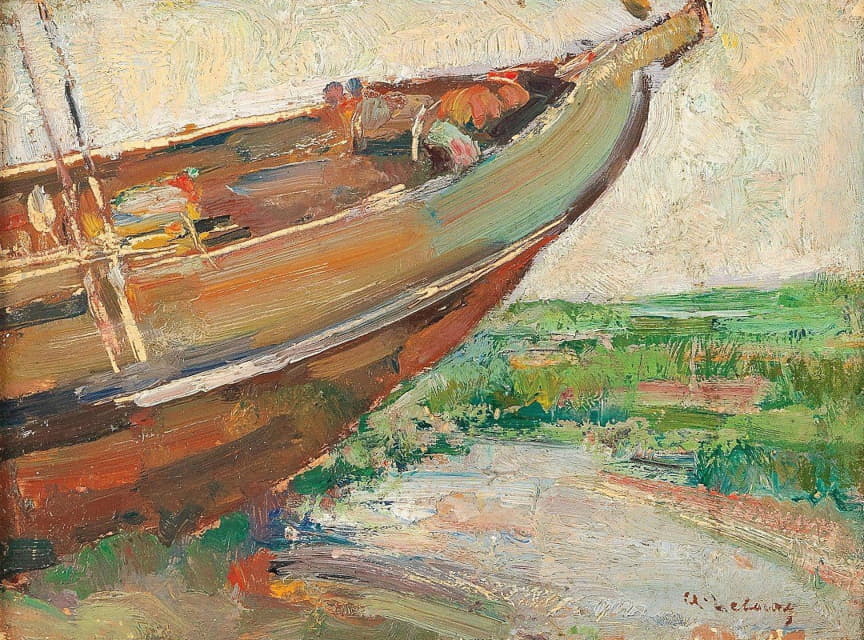 Albert Lebourg - Fishing Boat On The Shore