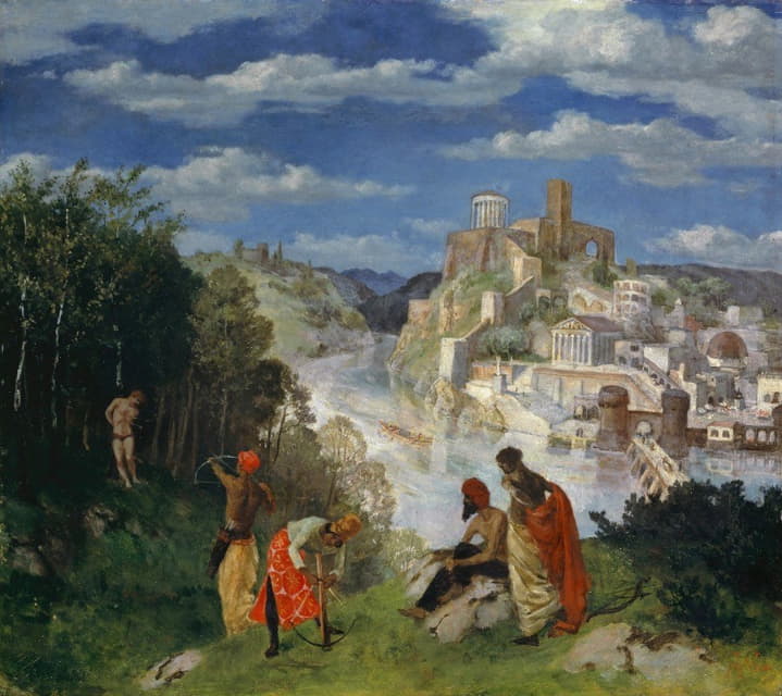 Albert Welti - Landscape with the Martyrdom of Saint Sebastian