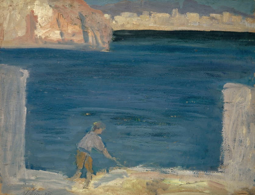Ernst Schiess - At the Harbour of Palma de Mallorca